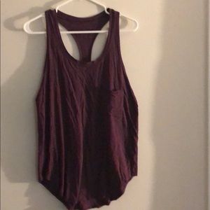Lululemon maroon cotton workout tank